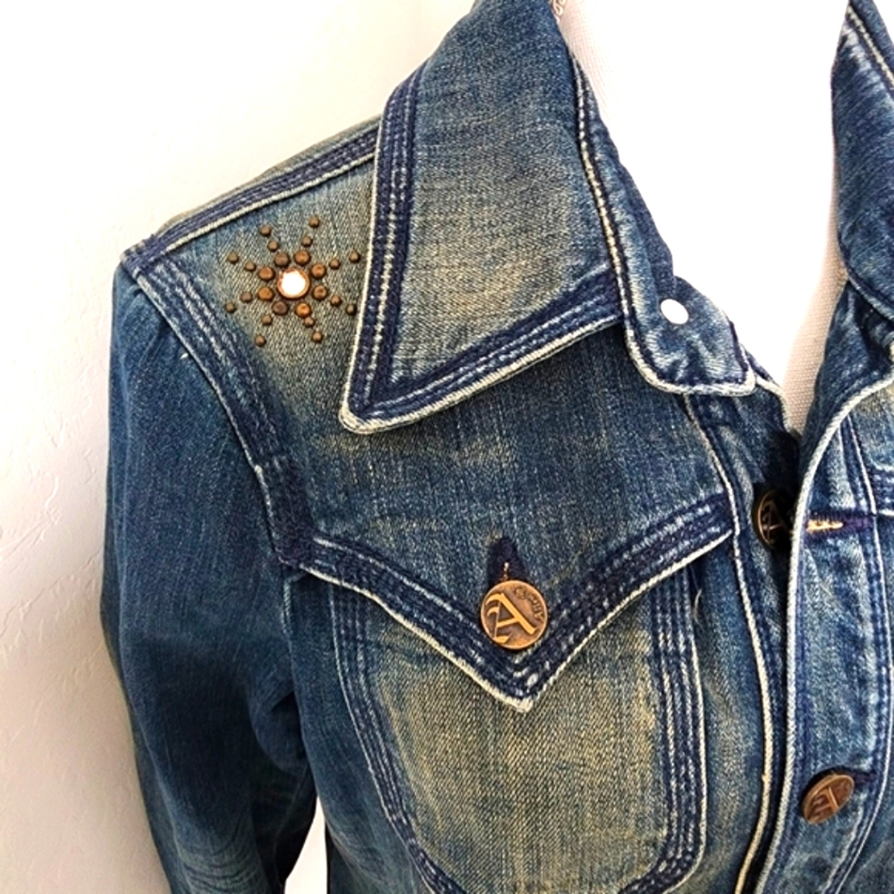Allen B Schwartz Embellished Jean Jacket
